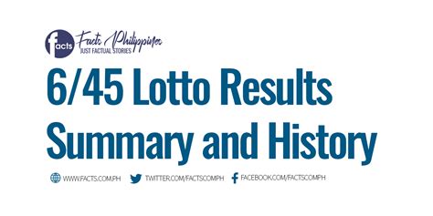 6 45 history|6/45 Lotto Result Today .